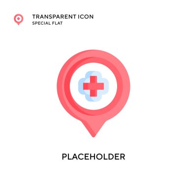 Yer tutucu vektör simgesi. Düz çizim. EPS 10 vektörü.