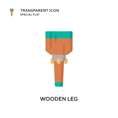 Tahta bacak vektör simgesi. Düz çizim. EPS 10 vektörü.