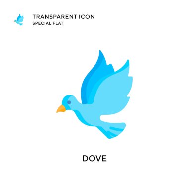 Güvercin vektör simgesi. Düz çizim. EPS 10 vektörü.