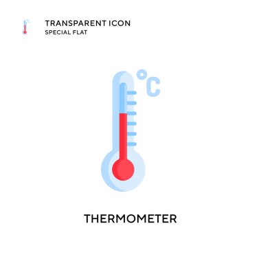 Termometre vektör simgesi. Düz çizim. EPS 10 vektörü.