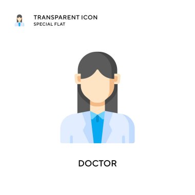 Doktor vektör simgesi. Düz çizim. EPS 10 vektörü.