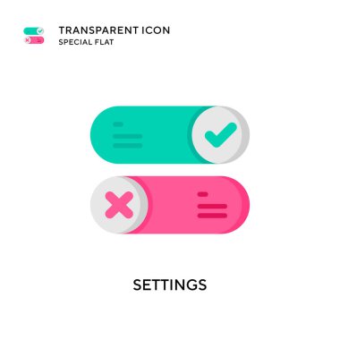 Ayarlar vektör simgesi. Düz çizim. EPS 10 vektörü.