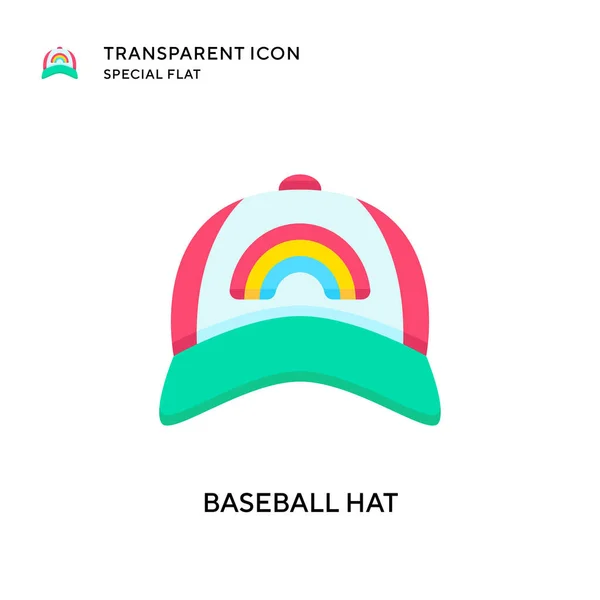 Baseball hat vector icon. Flat style illustration. EPS 10 vector.