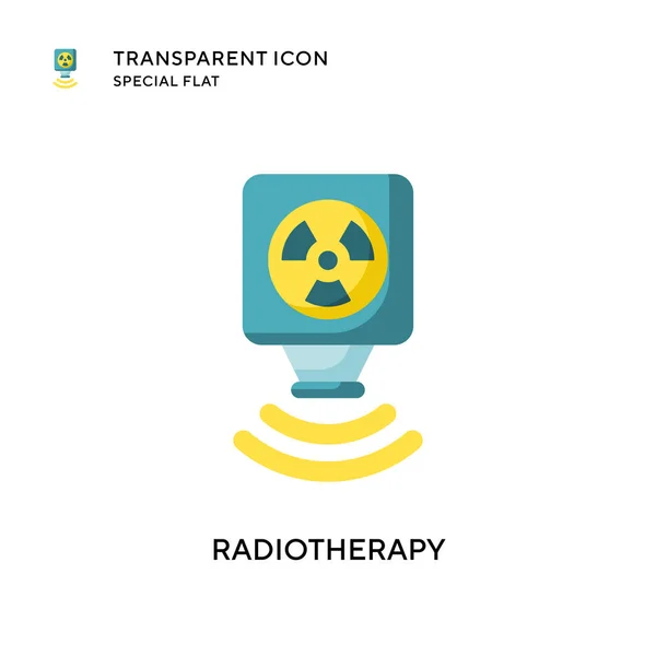 Ikona Radioterapeutického Vektoru Ilustrace Plochého Stylu Eps Vektor — Stockový vektor