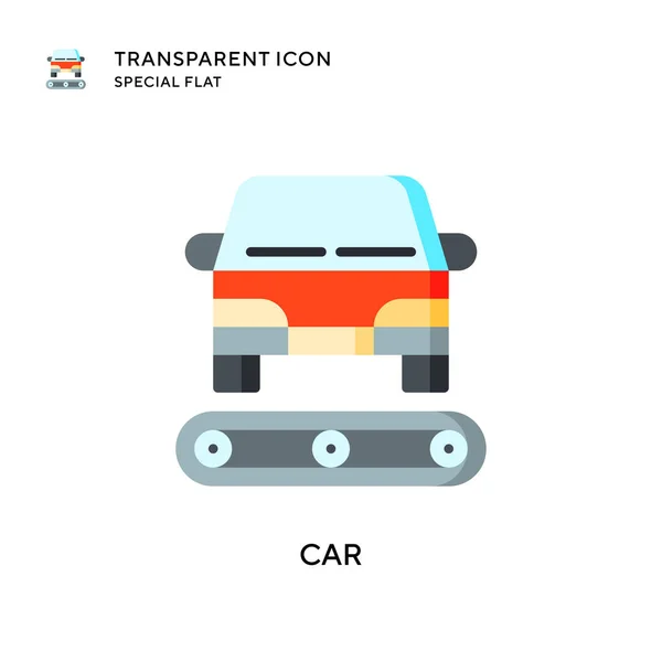 Car Vector Icon Flat Style Illustration Eps Vector — Stock Vector