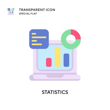 İstatistik vektör simgesi. Düz çizim. EPS 10 vektörü.