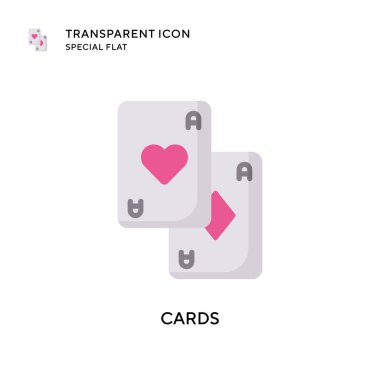 Kart vektör simgesi. Düz çizim. EPS 10 vektörü.