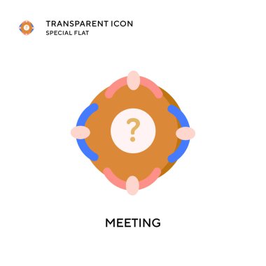 Vektör simgesi ile buluşuyorum. Düz çizim. EPS 10 vektörü.