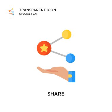 Vektör simgesini paylaş. Düz çizim. EPS 10 vektörü.