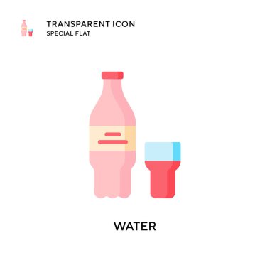 Su vektör simgesi. Düz çizim. EPS 10 vektörü.