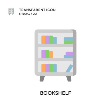 Kitaplık vektör simgesi. Düz çizim. EPS 10 vektörü.