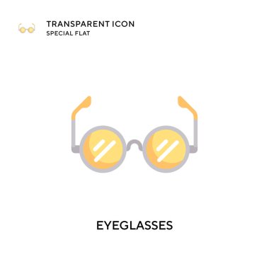 Gözlük vektör simgesi. Düz çizim. EPS 10 vektörü.