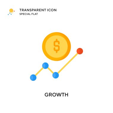 Büyüme vektör simgesi. Düz çizim. EPS 10 vektörü.