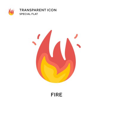 Vektör simgesini ateşle. Düz çizim. EPS 10 vektörü.