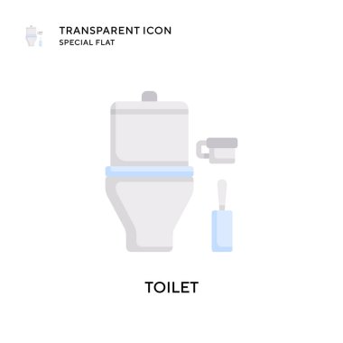 Tuvalet vektörü simgesi. Düz çizim. EPS 10 vektörü.