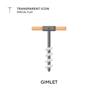 Gimlet vektör simgesi. Düz çizim. EPS 10 vektörü.