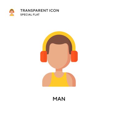 İnsan vektör simgesi. Düz çizim. EPS 10 vektörü.