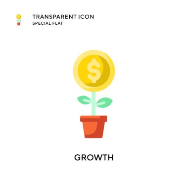 Büyüme vektör simgesi. Düz çizim. EPS 10 vektörü.