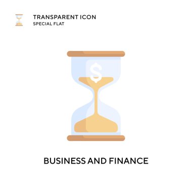 İş ve finans vektör simgesi. Düz çizim. EPS 10 vektörü.