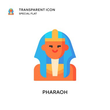 Firavun vektör ikonu. Düz çizim. EPS 10 vektörü.