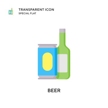 Bira vektör simgesi. Düz çizim. EPS 10 vektörü.