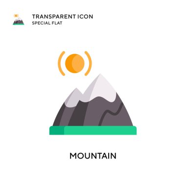 Dağ vektör simgesi. Düz çizim. EPS 10 vektörü.