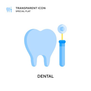 Diş vektör simgesi. Düz çizim. EPS 10 vektörü.