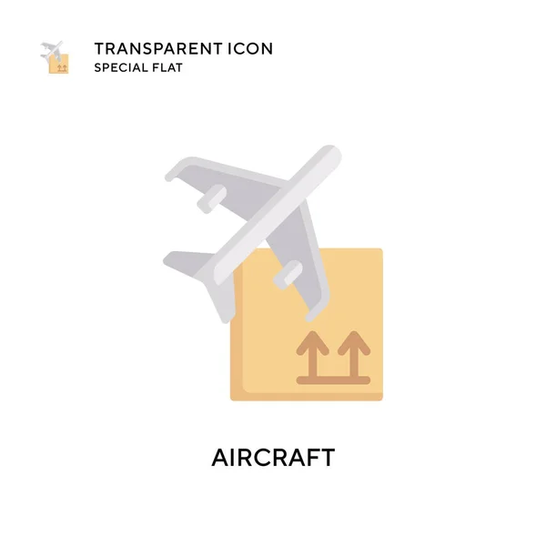 Aircraft Vector Icon Flat Style Illustration Eps Vector — Stock Vector