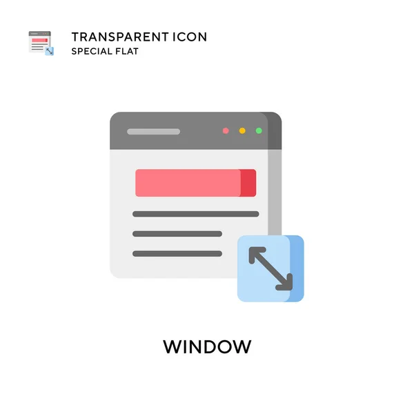 Icono Del Vector Ventana Ilustración Estilo Plano Eps Vector — Archivo Imágenes Vectoriales