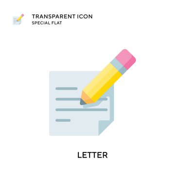 Harf vektör simgesi. Düz çizim. EPS 10 vektörü.