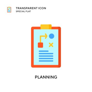 Vektör simgesi planlanıyor. Düz çizim. EPS 10 vektörü.