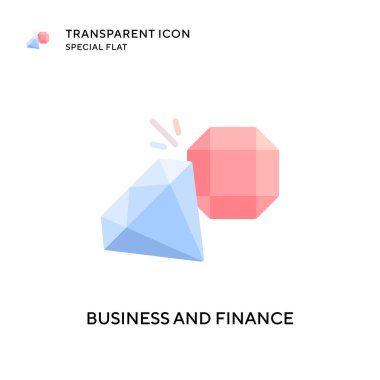 İş ve finans vektör simgesi. Düz çizim. EPS 10 vektörü.