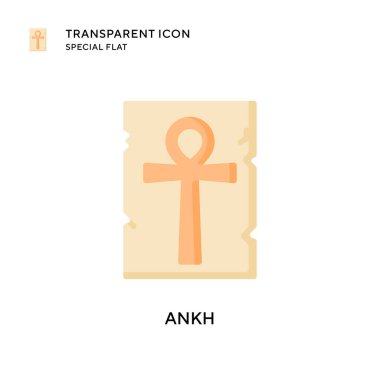 Ankh vektör simgesi. Düz çizim. EPS 10 vektörü.