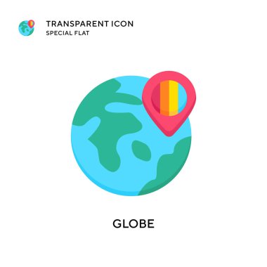 Dünya vektör simgesi. Düz çizim. EPS 10 vektörü.