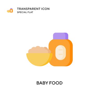 Bebek maması ikonu. Düz çizim. EPS 10 vektörü.