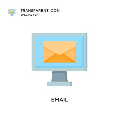 E- posta vektör simgesi. Düz çizim. EPS 10 vektörü.