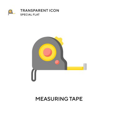 Şerit vektör simgesi ölçülüyor. Düz çizim. EPS 10 vektörü.
