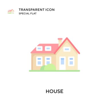 Ev vektör simgesi. Düz çizim. EPS 10 vektörü.