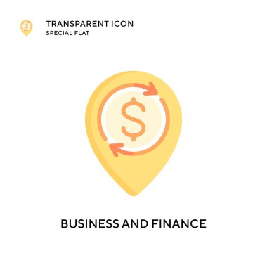 İş ve finans vektör simgesi. Düz çizim. EPS 10 vektörü.