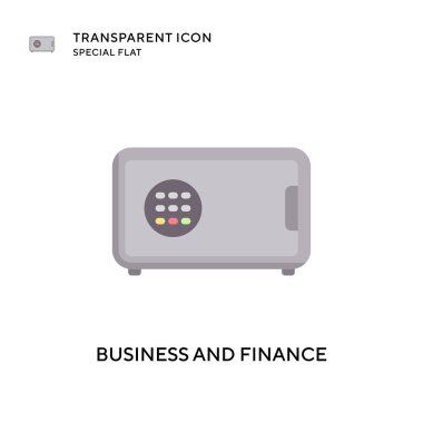 İş ve finans vektör simgesi. Düz çizim. EPS 10 vektörü.