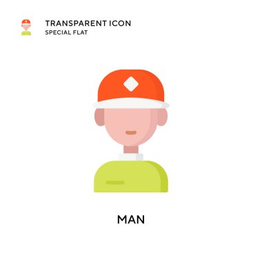 İnsan vektör simgesi. Düz çizim. EPS 10 vektörü.