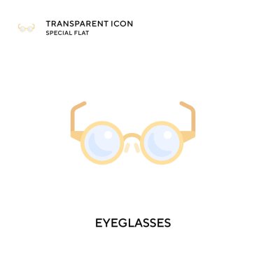 Gözlük vektör simgesi. Düz çizim. EPS 10 vektörü.