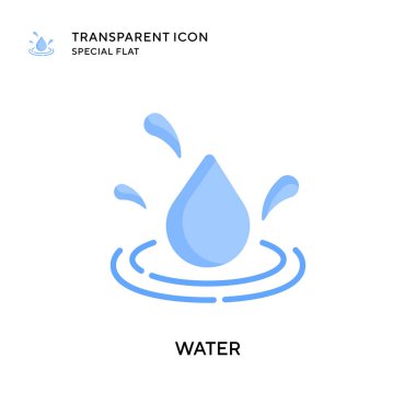 Su vektör simgesi. Düz çizim. EPS 10 vektörü.