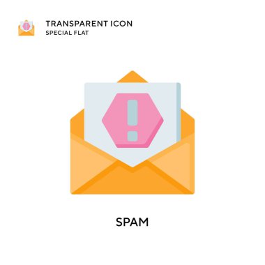 Spam vektör simgesi. Düz çizim. EPS 10 vektörü.