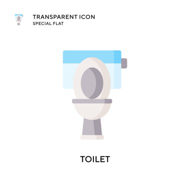 Tuvalet vektörü simgesi. Düz çizim. EPS 10 vektörü.