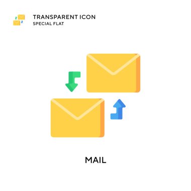 Posta vektör simgesi. Düz çizim. EPS 10 vektörü.