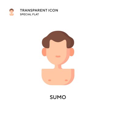 Sumo vektör simgesi. Düz çizim. EPS 10 vektörü.