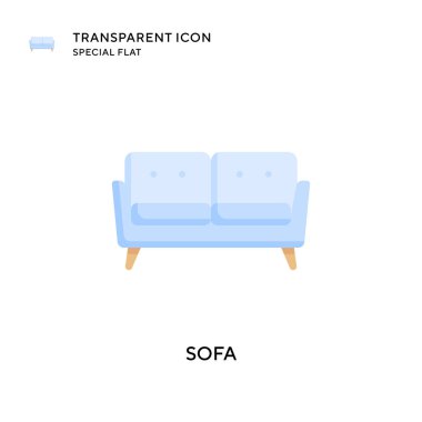 Koltuk vektör simgesi. Düz çizim. EPS 10 vektörü.