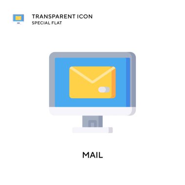 Posta vektör simgesi. Düz çizim. EPS 10 vektörü.