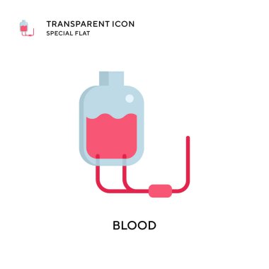 Kan vektör ikonu. Düz çizim. EPS 10 vektörü.